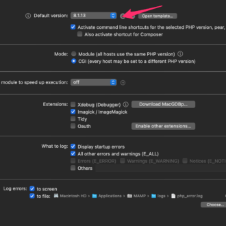 MAMP PROで、バージョンアップした際になくなったPHPのバージョンを追加する方法